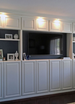 Custom built-in cabinets office, library, media, bar in L.A. (Los Angeles) 1