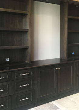 Custom built-in cabinets office, library, media, bar in L.A. (Los Angeles) 10