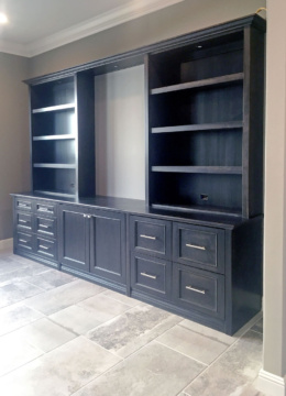 Custom built-in cabinets office, library, media, bar in L.A. (Los Angeles) 9